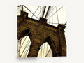 Brooklyn Bridge Sepia Tower, brooklyn bridge tower sepia photograph, city canvas wall art print ready to hang