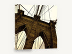 Brooklyn Bridge Sepia Tower, brooklyn bridge tower sepia photograph, city canvas wall art print ready to hang
