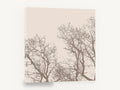 Bare Branch Canopy, bare tree silhouette beige, landscape canvas wall art print ready to hang