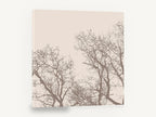 Bare Branch Canopy, bare tree silhouette beige, landscape canvas wall art print ready to hang