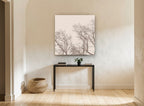 Bare Branch Canopy landscape canvas print on the wall of a hallway