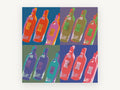 Pop Wine Quartet, kitchen canvas wall art print, front view