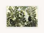 Green Leaflets in Light, floral canvas wall art print, front view