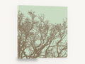 Sage Sky Tangle, bare tree branches silhouette, landscape canvas wall art print ready to hang