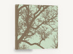 Bare Branches on Sage, bare tree branch silhouette, landscape canvas wall art print ready to hang