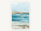 Gilded Shoreline Shallows, coastal canvas wall art print, front view