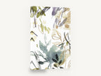 Gilded Leaf Wash, abstract watercolour leaves gold line, floral canvas wall art print ready to hang