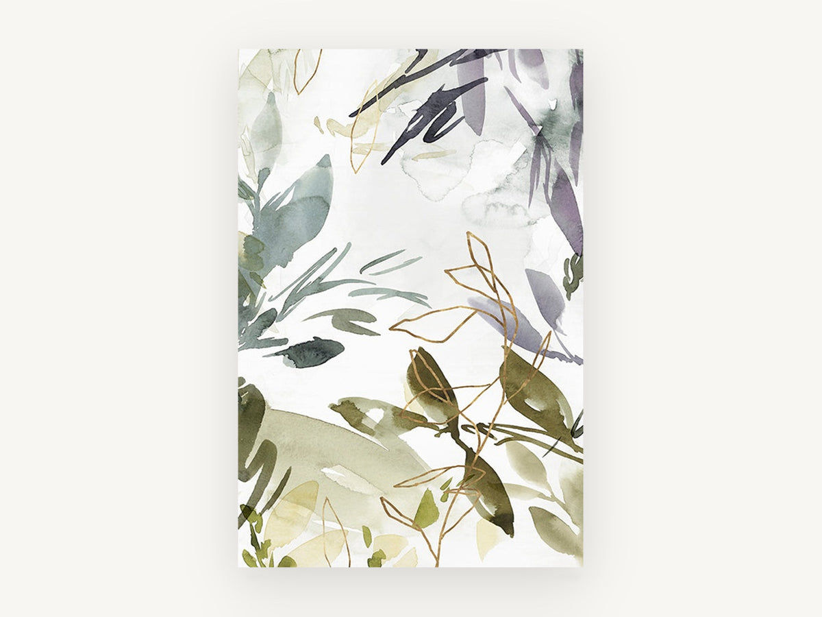 Sage Grove Whisper, floral canvas wall art print, front view
