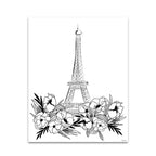 Eiffel Black and White Wall Art Print