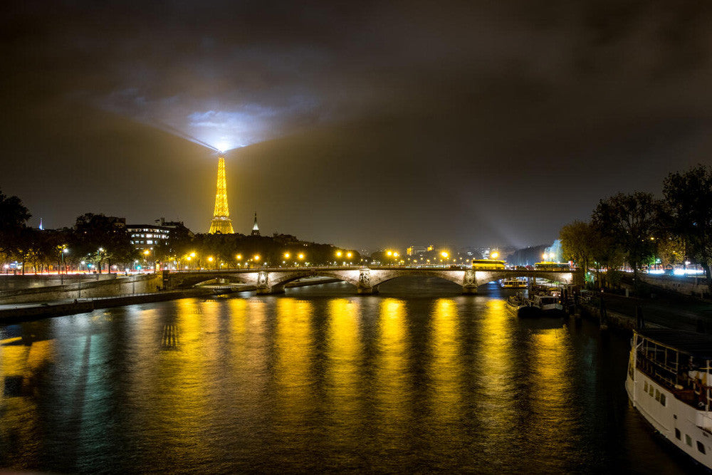 Eiffel Tower Lights Wall Art Print