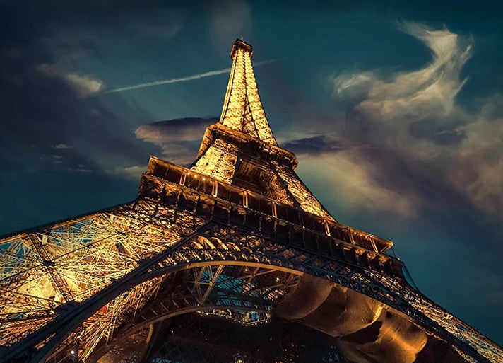 Eiffel Tower at Night Wall Art Print
