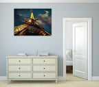 Eiffel Tower at Night Wall Art Print on the wall