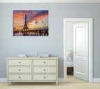Eiffel Tower at Sunrise Wall Print on the wall