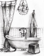 Elegant Bath II Wall Art Print