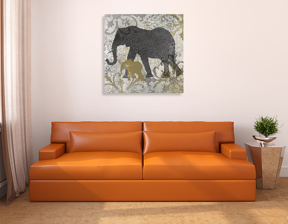 Elephants Exotiques Wall Art Print on the wall