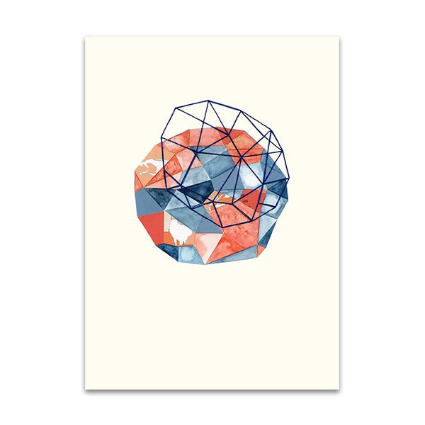 Embroidered Prism Collage I Wall Print