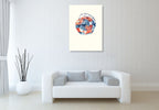 Embroidered Prism Collage I Wall Print on the wall