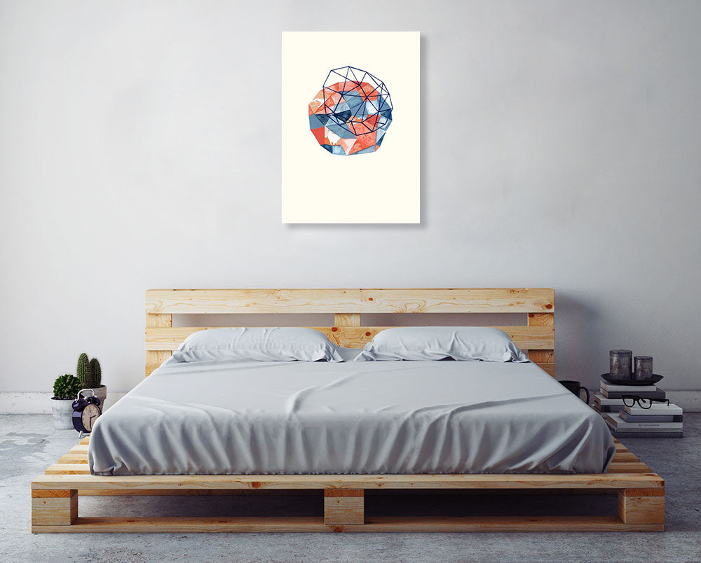 Embroidered Prism Collage I Wall Print on the wall
