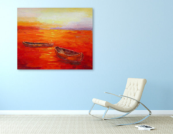 Empty Gondolas on the wall