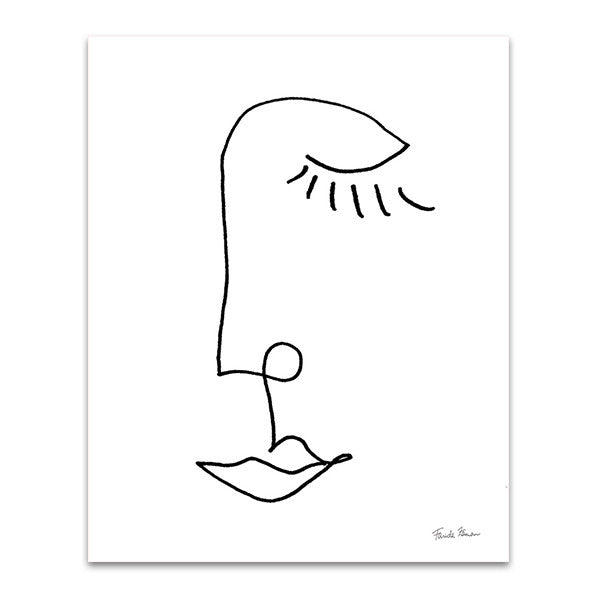 Faces II Line Wall Art Print