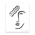 Faces I Line Wall Art Print