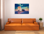 Fantasy Tree Lights Wall Art Print on the wall