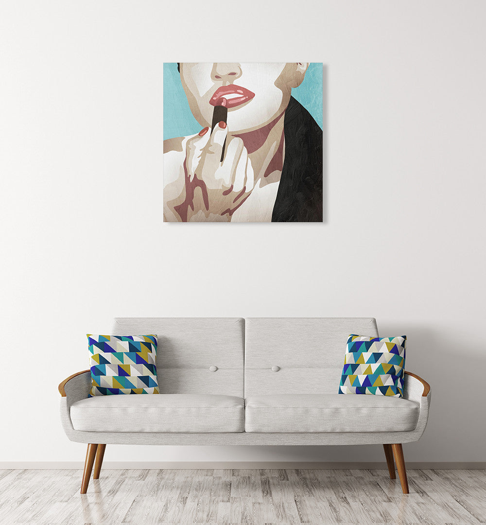 Fashionable Kiss III Wall Art Print on the wall