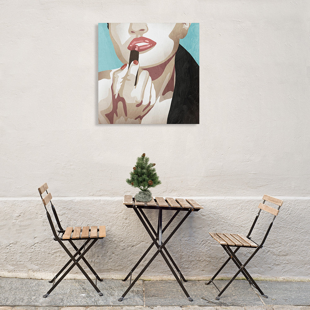 Fashionable Kiss III Wall Art Print on the wall