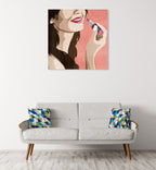 Fashionable Kiss II Wall Art Print on the wall
