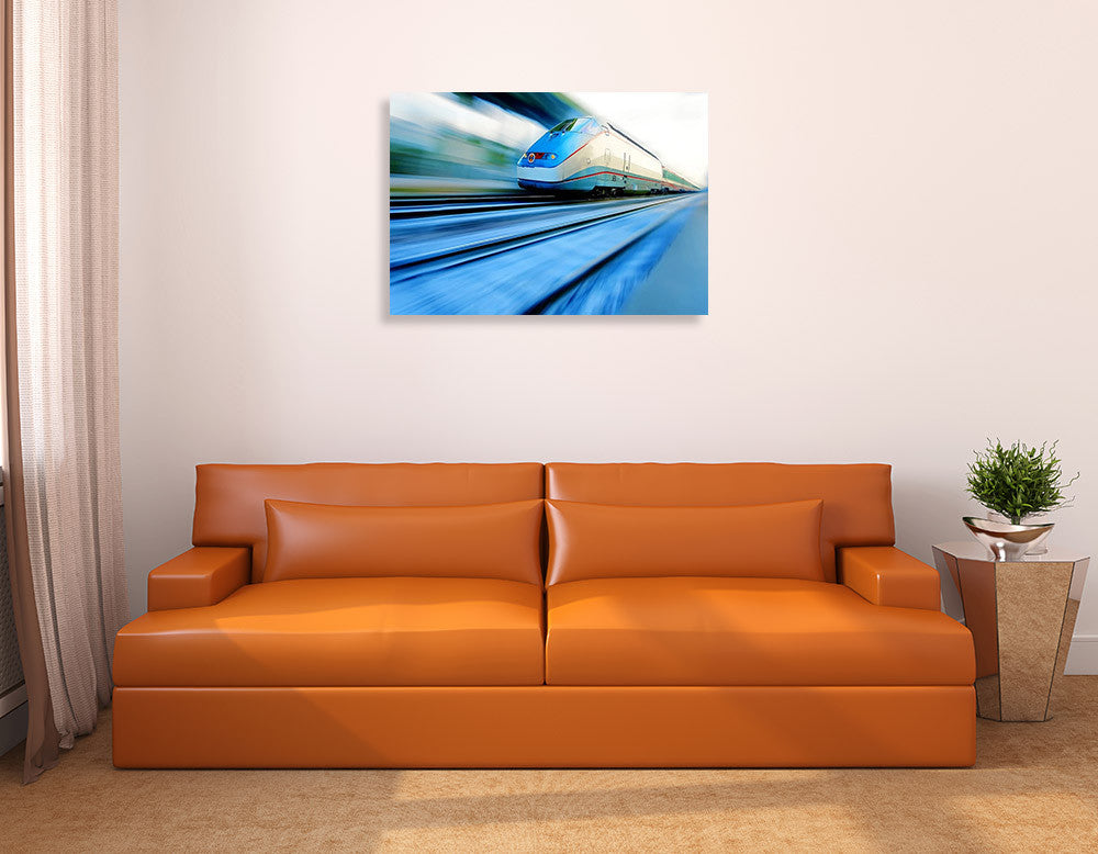 Fast Moving Train II Wall Print on the wall