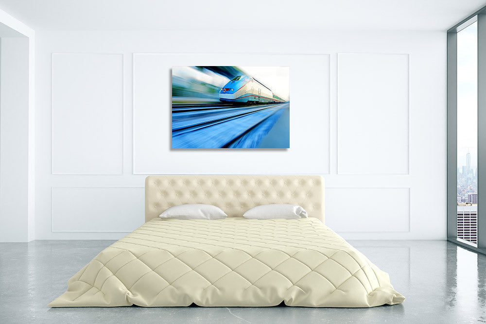 Fast Moving Train II Wall Print on the wall