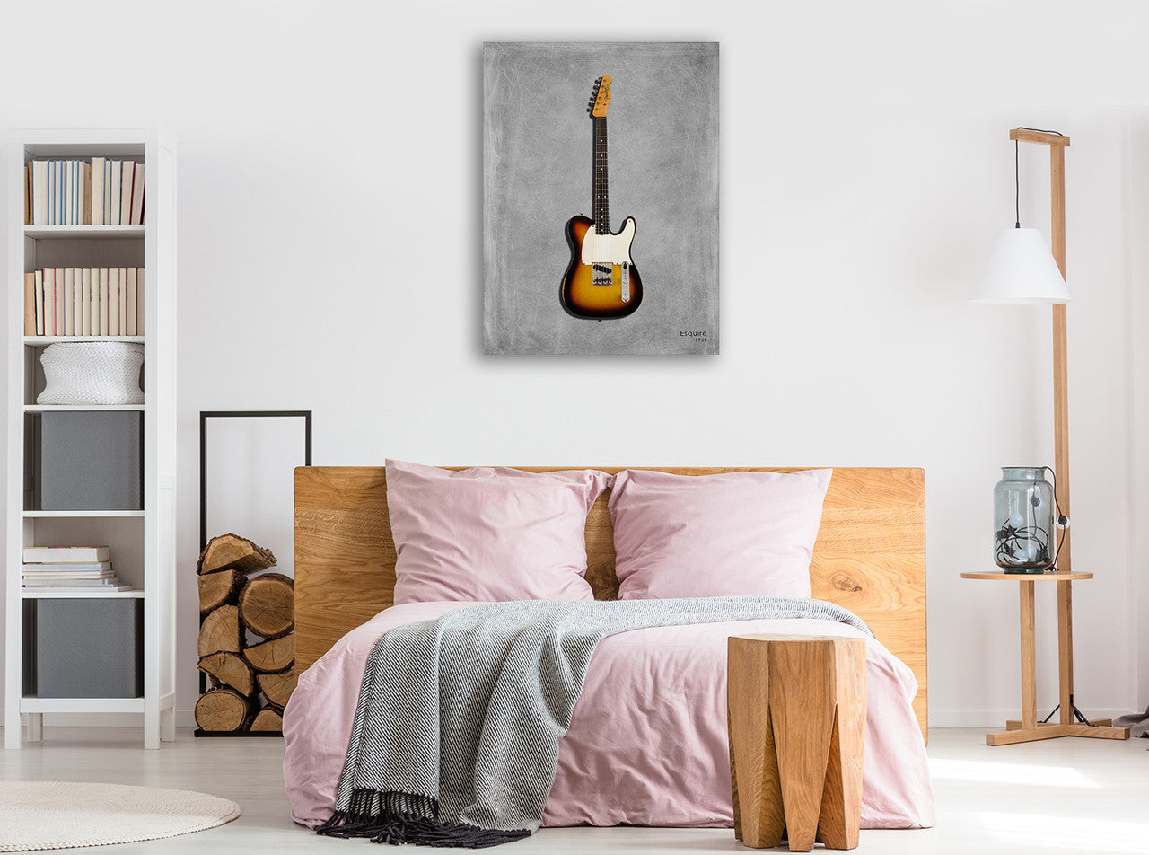 Fender Equire Wall Art Print on the wall