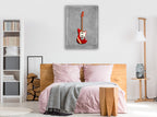 Fender Mustang Wall Art Print on the wall