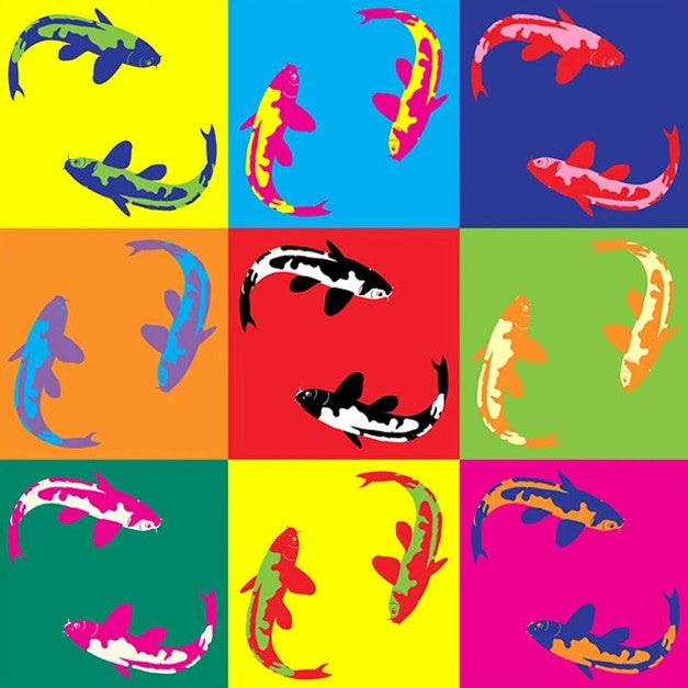 Fish Koi Illustration Wall Art Print