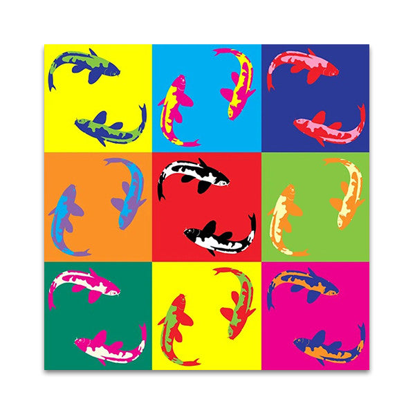 Fish Koi Illustration Wall Art Print
