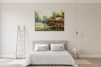 Fishing Village Wall Art Print on the wall