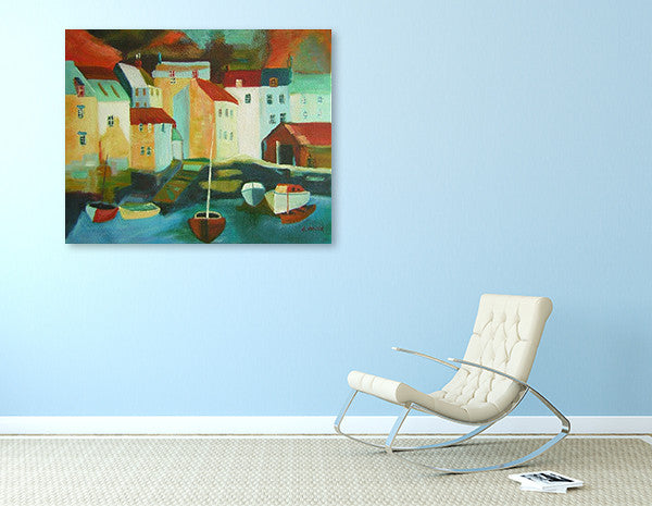 Five Boats on the wall