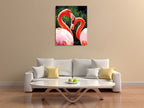 Flamingo II Wall Art Print on the wall