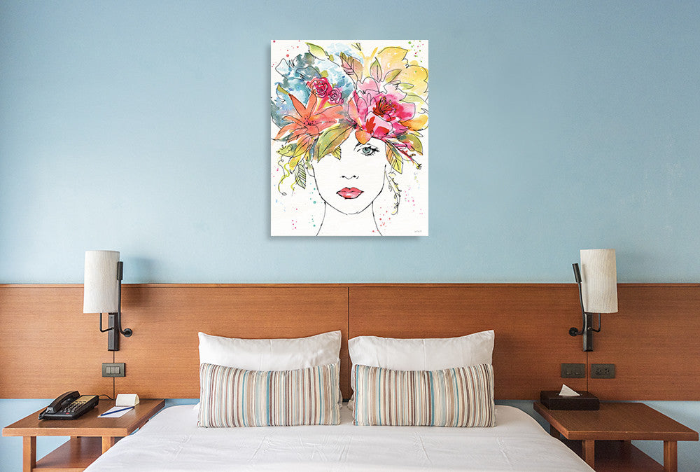 Floral Figures III Wall Art Print on the wall