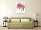 Floral Figures II Wall Art Print on the wall