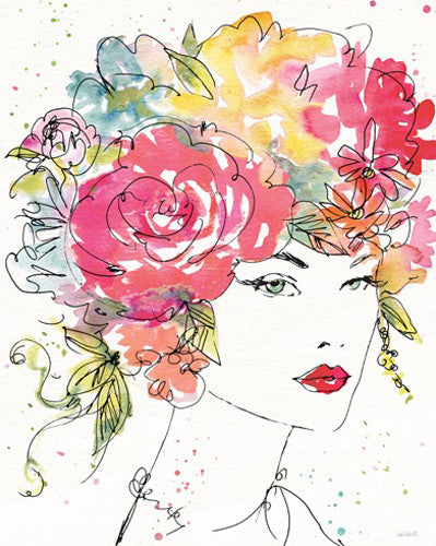 Floral Figures I Wall Art Print