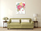 Floral Figures I Wall Art Print on the wall