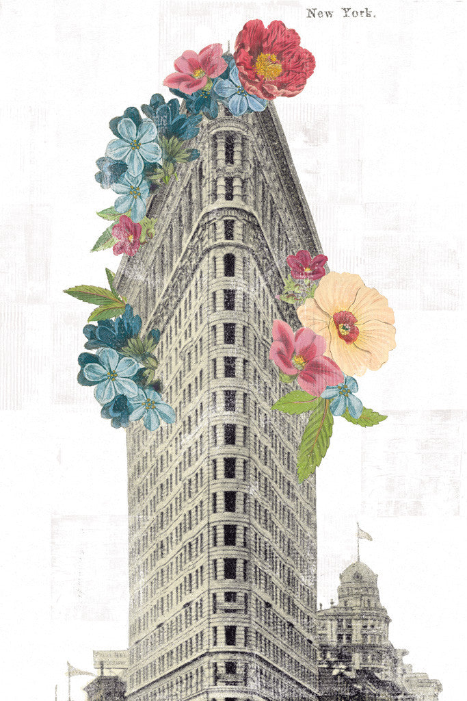 Floral Flat Iron Wall Art Print
