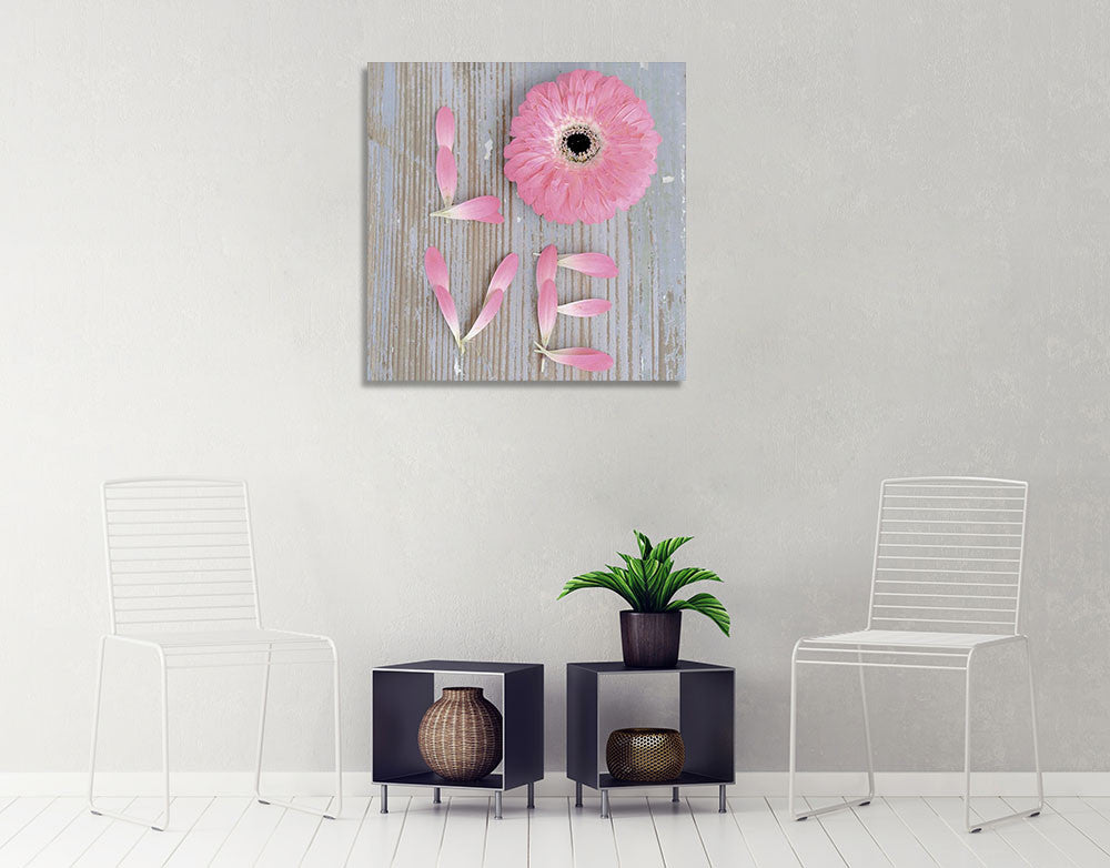 Flower of Love Wall Art Print on the wall
