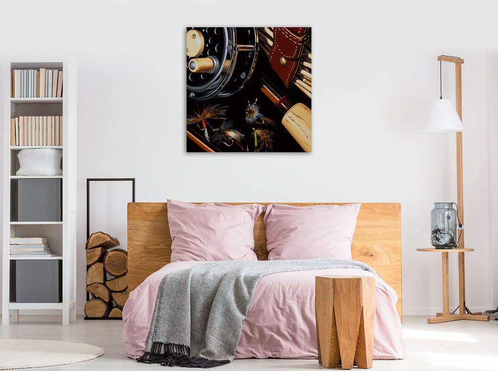 Fly Fishing Wall Art Print on the wall