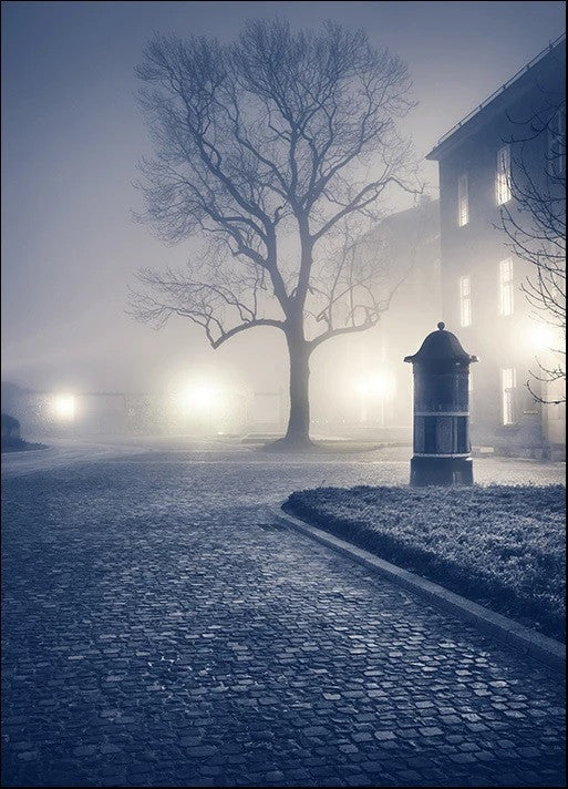 Foggy Old Town Wall Art Print