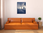 Foggy Old Town Wall Art Print on the wall