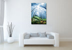 Forest Moss Grass Wall Art Print on the wall