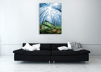Forest Moss Grass Wall Art Print on the wall