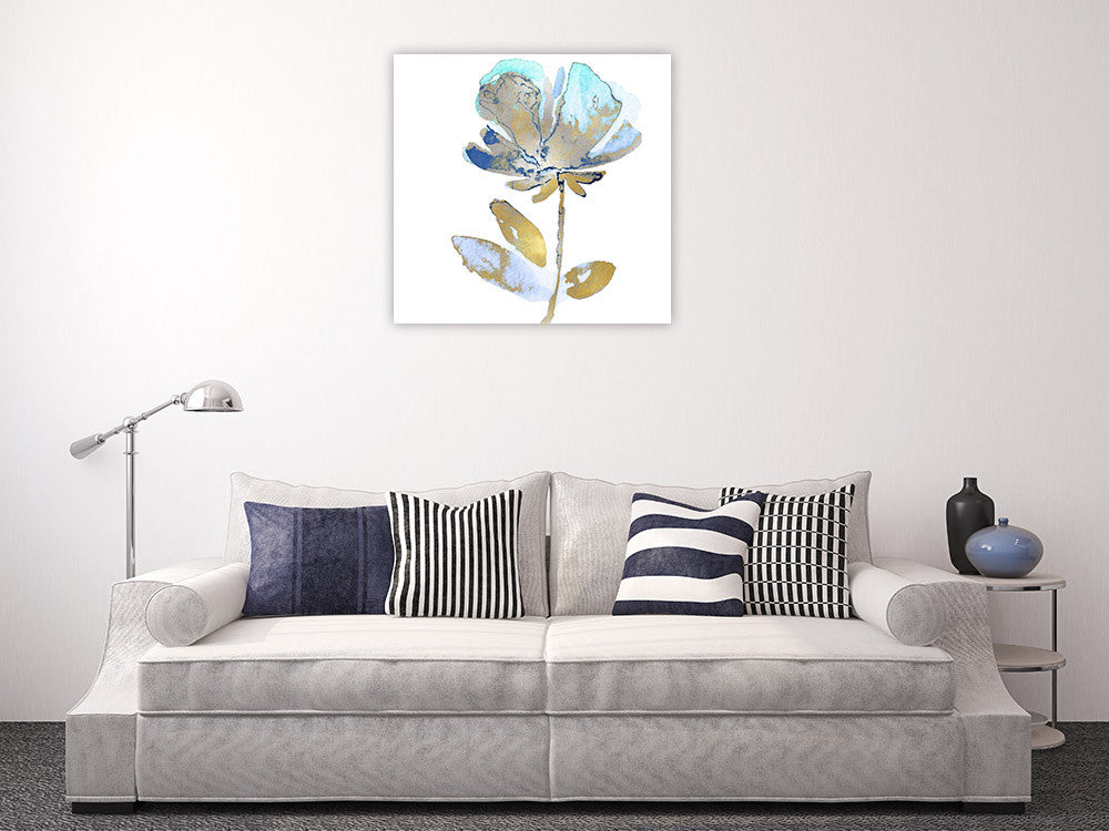 Fresh Bloom Aqua II Wall Art Print on the wall